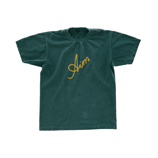 Aim Cursive Tee (Moss Green)